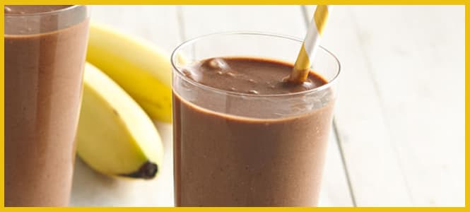 Smoothie de chocolate y plátano